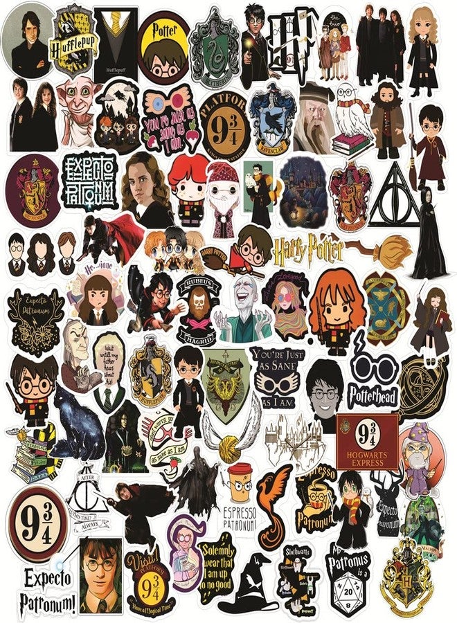 PIXELARTZ ملصقات فينيل من PIXELARTZ بتصميم مستوحى من أفلام HP، يمكنك تركيبها بنفسك على الكمبيوتر المحمول، لوح التزلج، الأمتعة، لوح التزلج على الجليد، الثلاجة، الألعاب، السيارة، الدراجات، الهواتف، الجيتار (متعددة الألوان) (16) - Image 1